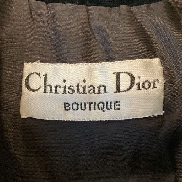 CHRISTIAN DIOR Vintage Velvet 2-piece Skirt Suit with Peplum Jacket - Picture 5 of 16
